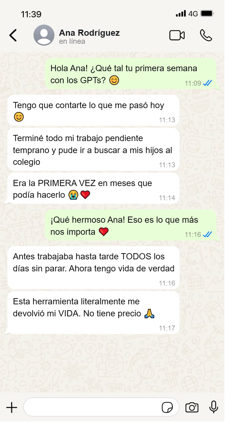 Conversación WhatsApp - Ana Rodríguez